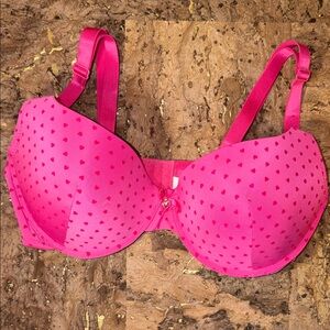 Hot Pink Heart-Print Bra - Women Intimates
